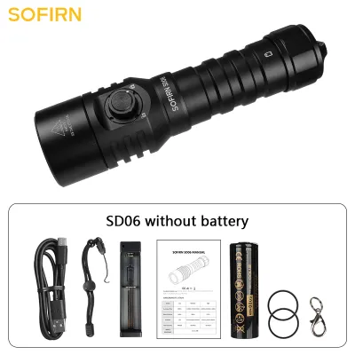Sofirn SD06 Đèn pin lặn 3200LM SFT70 Mạnh Mẽ 21700 lặn dưới nước Đèn Lồng Phạm Vi 472M Sâu Scuba Torch IP68 Không Thấm Nước