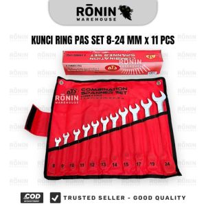 ATS Kunci Ring Pas Set Kombinasi 8-32mm 11 - 14pcs Combination Spanner