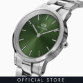 Daniel Wellington Iconic Link Emerald Watch 40mm Silver - Green dial - Watch for men - DW official - Fashion watch. 