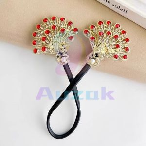 AU Retro Temperament Peacock Plate Hairpin Lazy Persons Hair Accessory Hair Styling Tool