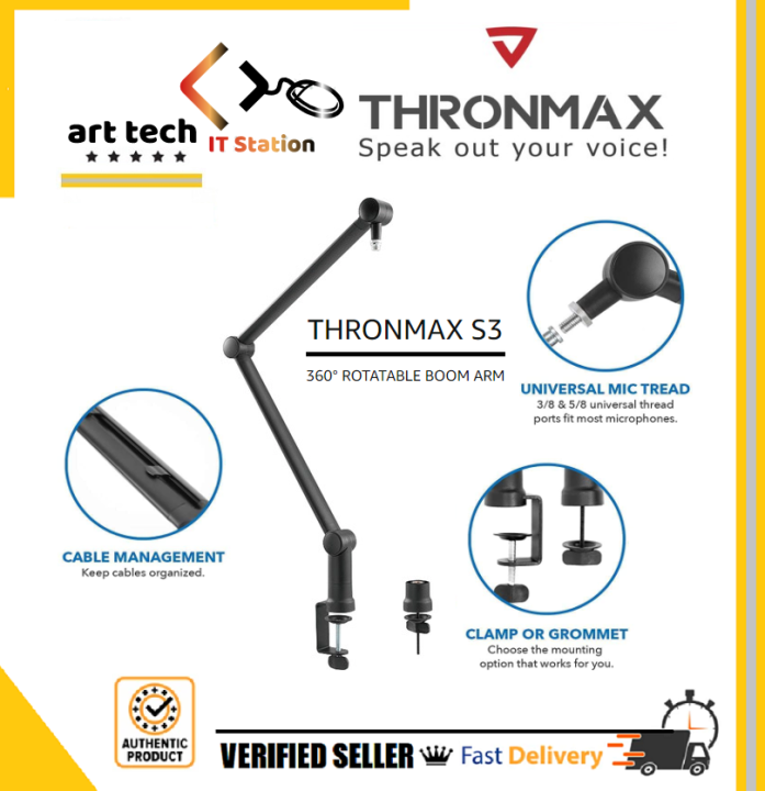 Thronmax Zoom S3+ / Zoom S3 Premium Home Studio Broadcast Boom Arm / S3 ...