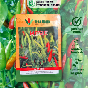 Benih Cabe Rawit MESIE 10 Gram Asli Cap TIGA DAUN Lebat & Ekstra Bandel