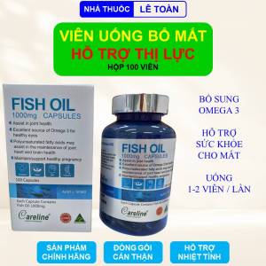 Viên uống bổ sung Omega 3 Fish Oil hỗ trợ cải thiện thị lực hộp 100 viên