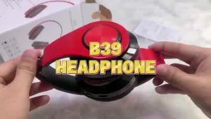 B39 Wireless Bluetooth 5.3 Headphones Colored LED Lights Gaming Headset Stereo Bass Headphone With Mic Pigfly
