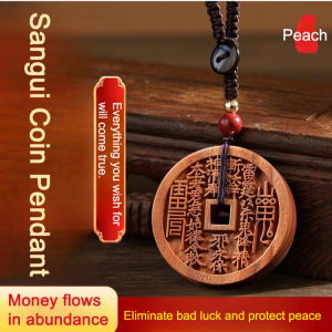 Unique Wood & Antique Copper Money Pendant Keychain: A Quality Wooden Treasure