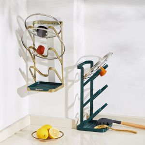 Pot Cover Rack Stainless Steel Wall-mounted Non-perforated Kitchen pot holder Cutting Board Holder