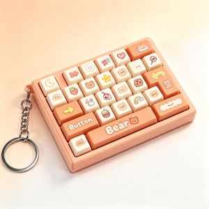 DEREKA 26 Key Decompression Button Toy Creative Style Cute Design keyboard Pendant New Arrival Small Gift Keyboard Keychain Children Use