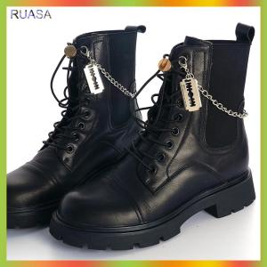RUASA Gothic Punk Martin Boot Shoe Decor Chain Easy-Release Buckle Mechanism Ideal DIY Shoe Accessory