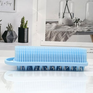 2 In 1 Silicone Shower Brush Scrubber Soft Scalp Massager Shampoo Brush Double-Sided Body Brush Foam Skin Clean Tool