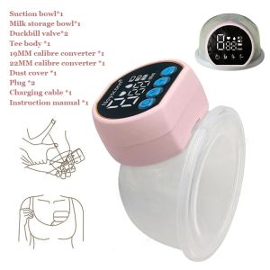 YBL Wearable Electric Breast Pump Hands-Free Rechargeable 150mL 3 Modes 9 Suction Levels Silent Portable Breast Milk Pump with Type-C Charging for Breastfeeding Moms
