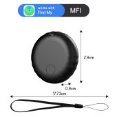 Mini GPS Tracker Smart Bluetooth GPS Tracker Work with iPhone Find My APP (iOS only) Water-Resistant Replaceable Battery Anti Lost Reminder Device Item Locator for Bag Key Pet Kids Finder