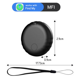 Mini Smart GPS Tracker Bluetooth Key Finder Air Tracker Work with Apple Find My APP (iOS only) Water-Resistant Replaceable Battery Anti Lost Reminder Device Item Locator for Air Tag Bag Key Pet Luggage Kids Finder
