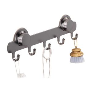 TIMES LORD Strong Load-bearing Suction Door Cup Hook 5/6/7/8-Hook Waterproof Hanging Coat Rack Convenient Space Saving Bathroom Towel Holder Bathroom