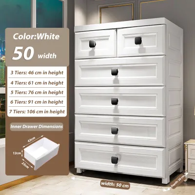 Plastic Drawer Cabinet Thickened Multifunctional Storage Drawers Nordic Style kitchen Organizer Wardrobe Organizer Box For Kids