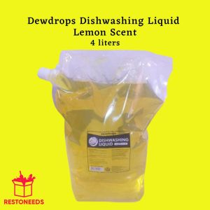 Dewdrops Dishwashing Liquid Lemon Scent 4 liters