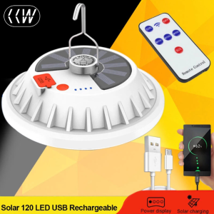 CCW Solar Light Bulb USB Rechargeable LED Night Market Light Emergency Lamp for Outdoor Camping Market