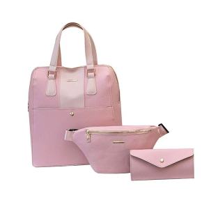 JOANNA BAG #135 KOREAN PU LEATHER FASHION 3IN1 BACKPACK WITH SLING BAG AND SMALL POUCH FOR WOMEN