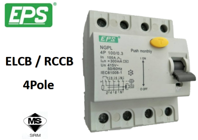 EPS ELCB RCCB 4pole 30A 100A 300A | Lazada