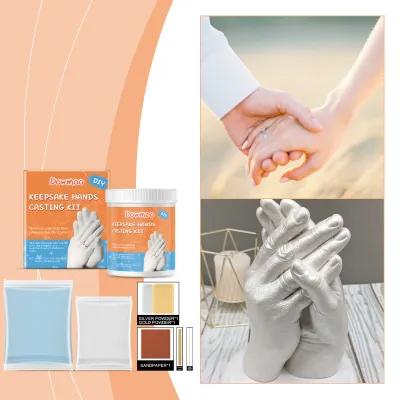 3d Hands Mold Casting 50g Kit Clone Powder Model Powder ValentineS Day Couple Hand Model Baby 3d Diy Hand Foot Print Model Set