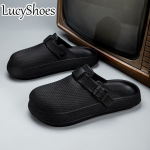 Lucyshoes สมาร์ทแคชชวลรองเท้าเปิดส้น ทนต่อการสึกหรอ พื้นหนา กันลื่น วัสดุ EVA พื้นนุ่มมาก เบาสบาย