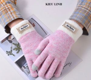 Bao Tay Giữ Ấm Cảm Ứng Mùa Đông Lót Lông Mềm Mịn Chống Lạnh Thời Trang Dễ Thương Dành Cho Nam Nữ