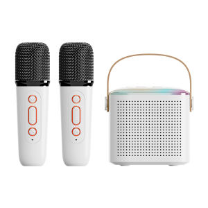 Speaker Microphone Bluetooth 2Mic Set Mini Karaoke Speaker KTV Wireless Full Bass Portable