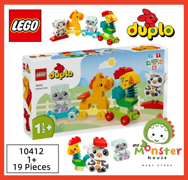 Original LEGO Duplo 10412 Animal Train ( 19 pieces ) 1 years+ | Lazada