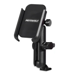 ที่จับมือถืออลูมิเนียม MOTOWOLF รุ่น MDL2821 ที่จับมือถือมอเตอร์ไซค์ ที่จับโทรศัพท์ แบบอลูมิเนียม สำหรับยึดรถมอเตอร์ไซค์ ที่จับโทรมอไซ