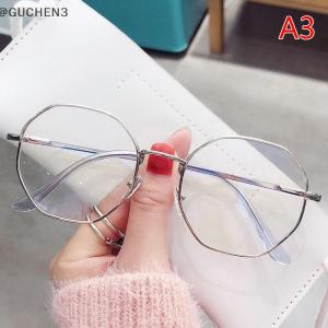 GUCHEN3🦋 Kính siêu nhẹ khung hợp kim đồng bằng người đàn ông phụ nữ chống ánh sáng màu xanh kính Đảng trang trí kính Mắt kính giả