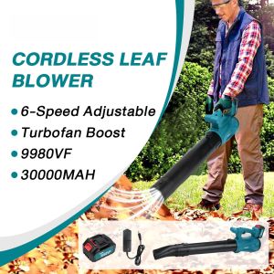 998VF Cordless Leaf Blower Dust Collector Sweeper Garden Tools 30000RPM Electric Air Blower