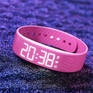 AKZDXE LED Digital Alarm Clock Watch Adjustable Waterproof Vibrating Alarm Smart Snooze-proof Alarm Bracelet for Students