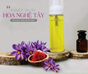 Sữa rửa mặt saffon dành cho da nhạy cảm đầu cọ tạo bọt 100ml làm sạch mụn ẩn cấp ẩm datẩy trang nhẹkiềm dầu sau 2 ngày sử dụng