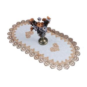 Ren Lưới doily 40x90cm Khăn trải bàn với viền ren Bàn cà phê Bìa Khăn trải bàn giặt được cho tiệc cưới phòng ăn