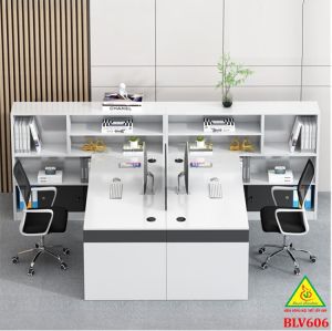 Bàn làm việc có vách ngăn hiện đại tối giãn không gian nâng cao hiệu suất BLV606 - Nội thất lắp ráp Viễn Đông