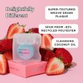 Cocofloss Woven Dental Floss, Dentist-Designed Oral Care, Strawberry Scent, Waxed, Expanding, Kid-Friendly String Floss with Coconut Oil, 3 Spools (33 yd Each). 