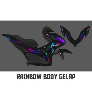 Striping Transparan Yamaha Aerox 155 New Connected Rainbow NVX Simpel - SARN-UV - GSI