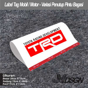trd racing  - Label Tag Mobil - Variasi Penutup Pintu Bagasi - Hiasan Stiker Lego Mobil Viral