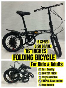 READY STOCK TO SHIP 100% CBU ASSEMBLY 16 INCHES INCI FOLDING BICYCLE DISC BRAKE 6 SPEED GEAR