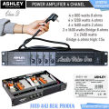 Power ASHLEY AUDIO-48 4 Chanel Class D Power Amplifier 4 x 800 Watt Ohms Original. 