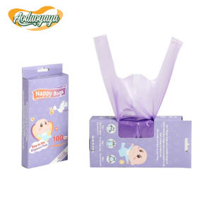 AODUOYAYA Disposable Diaper Bag Infant Powder Scented Easy Tie Disposal Bags 100/200pcs for Baby Diaper