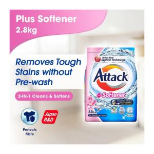 Attack Powder Detergent Plus Softener 2.8KG