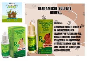 OTIDEX Gentamicin Sulfate Pet Ear Solution 15ml for Bacterial Ear Infections in Dogs & Cats