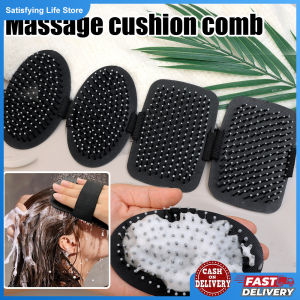 Hair Comb - Oval Square Shape Handheld Hair Washing Comb - Shower Bath Hair Brush Hair Scalp Massager - Portable Silicone Soft Anti Static - Head Cleaning Tool