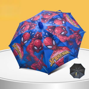 Kids Sun Protection Umbrella with Large Size and Black Rubber Handle - Cute Cartoon Design for Children