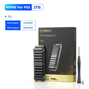 ORICO 7400MB/s NVME SSD with Heatsink 1TB 2TB 4TB PCIe 4.0x4 with 1GB 2GB DRAM Cache M.2 Nvme Internal Solid State Drive for PS5 PC Desktop