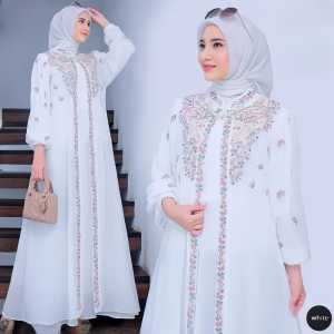 Desayu Dress / Gamis Lebaran Wanita Muslim Bahan Crinkle Mix Bordir Ukuran Jumbo LD 120CM / Gamis Kondangan Wanita Syari Ukuran M - L - XL - XXL / Dress Lebaran Perempuan Dewasa Terbaru 2025 Model Kekinian / Baju Pesta Perempuan Kekinian / Fashion Muslim