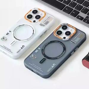 Matte Magnetic Phone Case For iPhone  16 15 13 12 14 Pro Max for Magsafe Wireless Charge Frosted Metal Lens Frame Buttons Cover