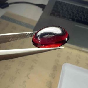 11855-ĐÁ GARNET HỒNG NGỌC LỰU ĐỎ ĐEN ( THIÊN NHIÊN ) TRONG SUỐT  GIÁC LÕM KHÔNG XỬ LÝ