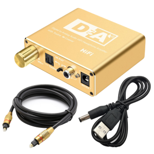 Bộ Chuyển Âm Thanh TV 4K Quang Optical Sang Audio AV Ra Amply + Cáp Optical (1m)