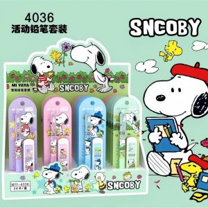 Set Pensel 史努比小狗自动铅笔套装 Snoopy Automatic Pencil Set 0.5mm 自动笔替芯套装学生文具用品 Mechanical Pencil Students